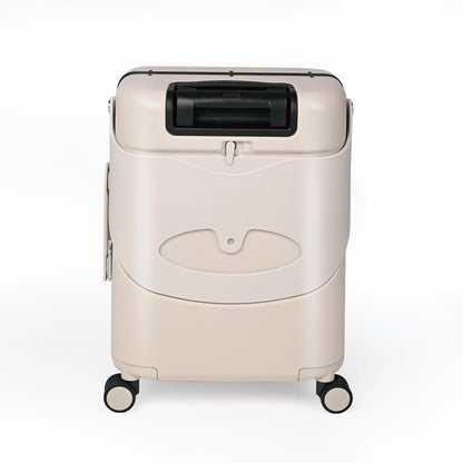 MIAMILY MIST GREY RIDE-ON TROLLEY CARRY-ON LUGGAGE 18 INCHES