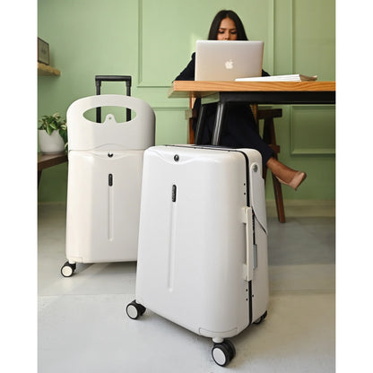 MIAMILY MIST GREY RIDE-ON TROLLEY CARRY-ON LUGGAGE 18 INCHES