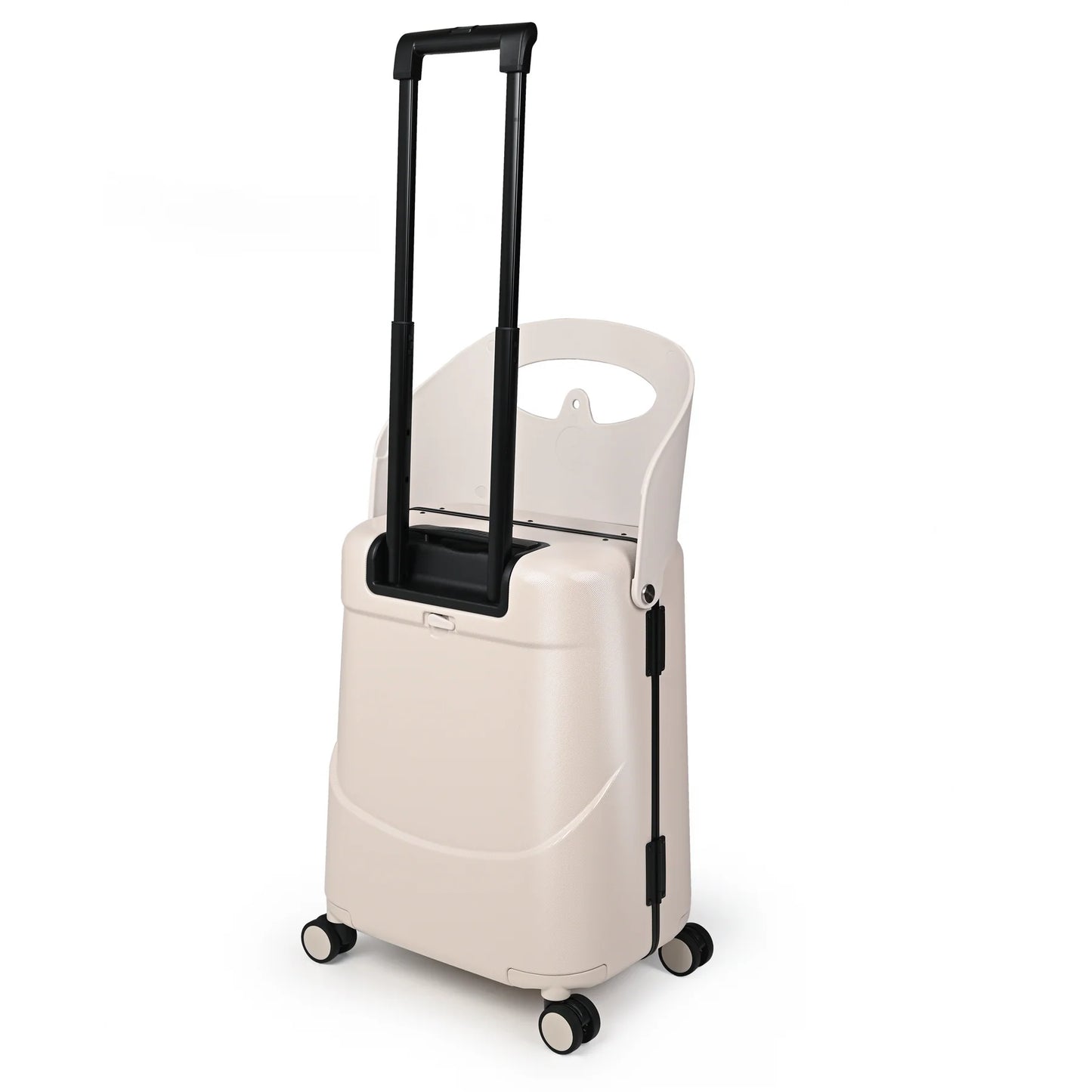 MIAMILY MIST GREY RIDE-ON TROLLEY CARRY-ON LUGGAGE 18 INCHES