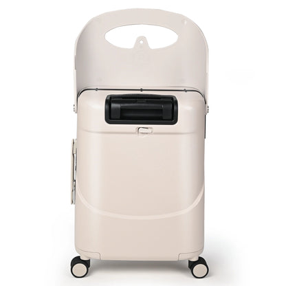 MIAMILY MIST GREY RIDE-ON TROLLEY CARRY-ON LUGGAGE 18 INCHES
