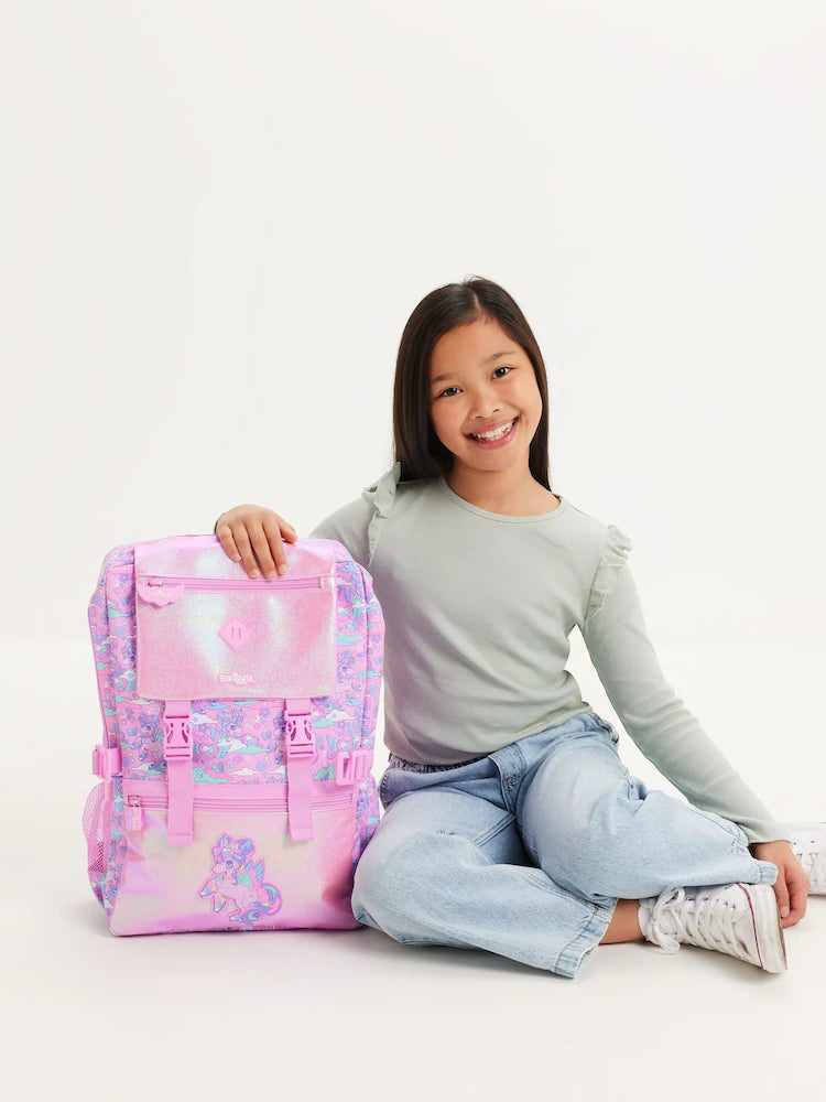 Smiggle Big Size Foldover Backpack for Kids - UNICORN