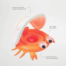 SUNNYLiFE Orange Color Inflatable Baby Float with Canopy Sonny The Sea Creature