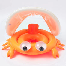 SUNNYLiFE Orange Color Inflatable Baby Float with Canopy Sonny The Sea Creature