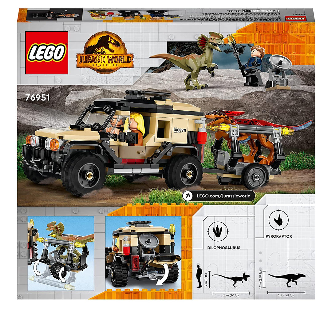 LEGO Jurassic World Pyroraptor & Dilophosaurus Transport 76951 (254 Pieces)