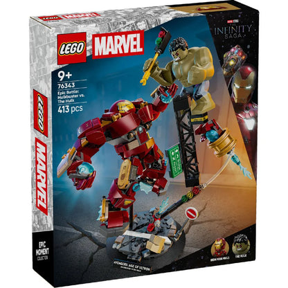 Lego 76343 Super Heroes Marvel Epic Battle: Hulkbuster Vs. The Hulk (413 Pieces)