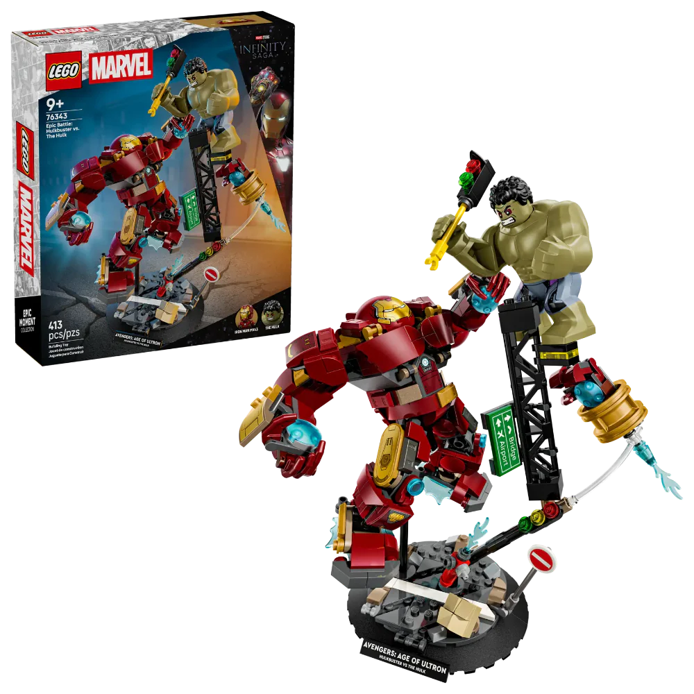 Lego 76343 Super Heroes Marvel Epic Battle: Hulkbuster Vs. The Hulk (413 Pieces)