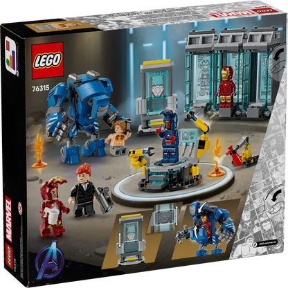 Lego 76315 Super Heroes Marvel Iron Man's Laboratory: Hall of Armor (384Pieces)