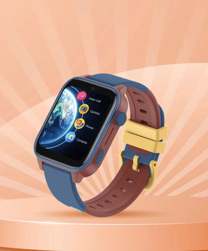 SPIKY Gnome 4G Calling Waterproof Kids Smartwatch |GPS Tracking, Video Call, Calling Watch, Games, Geo-Fencing, SOS - BLUE
