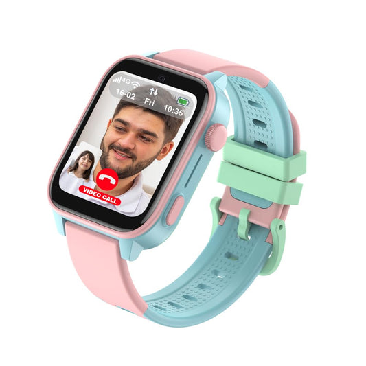 SPIKY Gnome 4G Calling Waterproof Kids Smartwatch |GPS Tracking, Video Call, Calling Watch, Games, Geo-Fencing, SOS - PINK