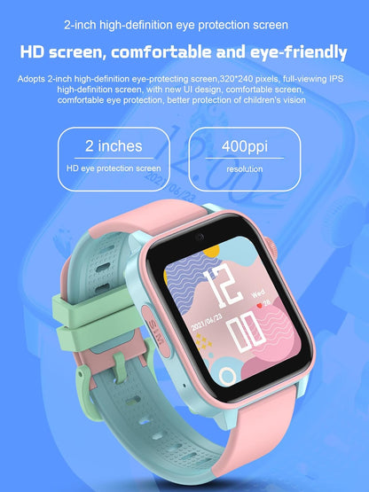 SPIKY Gnome 4G Calling Waterproof Kids Smartwatch |GPS Tracking, Video Call, Calling Watch, Games, Geo-Fencing, SOS - BLUE