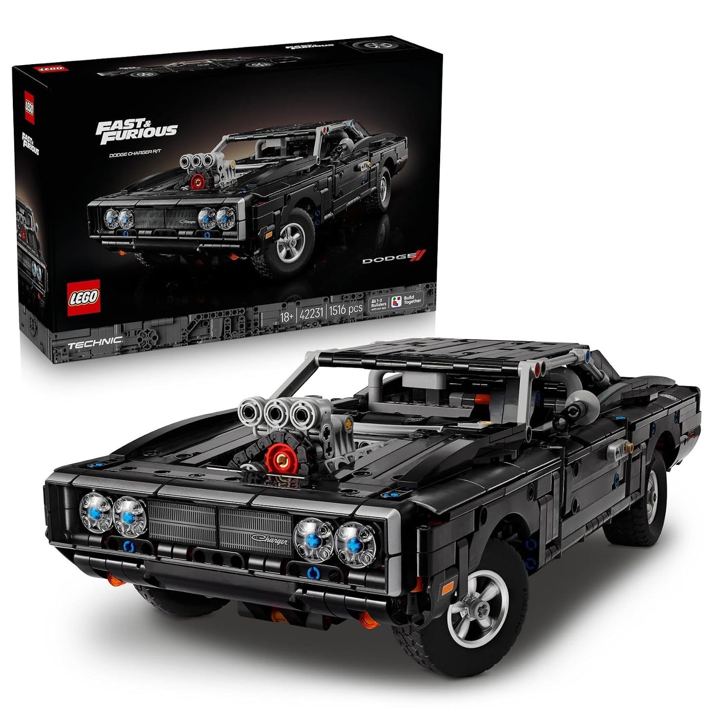 LEGO® Technic™ Fast and Furious Dodge Charger R/T Car - Building Kit for Adults - 42231