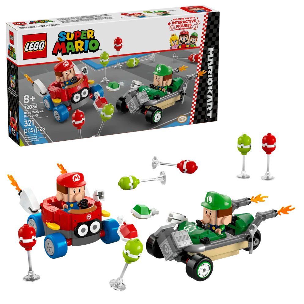Lego 72034 Super Mario Mario Kart – Baby Mario Vs. Baby Luigi (321 Pieces)