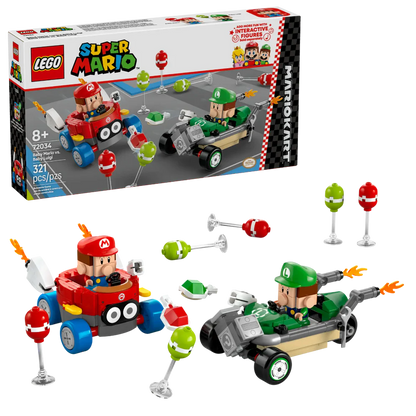 Lego 72034 Super Mario Mario Kart – Baby Mario Vs. Baby Luigi (321 Pieces)