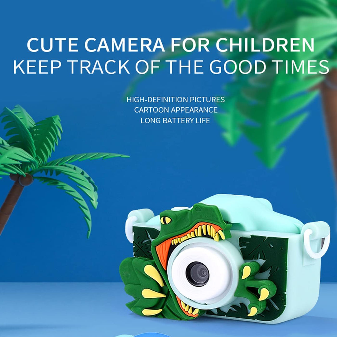 Toys Uncle Digital Video Camera for Kids with Protective Silicone Cover with inbuilt Games (Dinosaur)