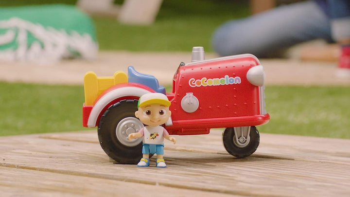 CoComelon Official Musical Tractor w/Sounds & Exclusive 3-inch Farm JJ Toy, Play a Clip of “Old Macdonald” Song Plus More Sounds and Phrases