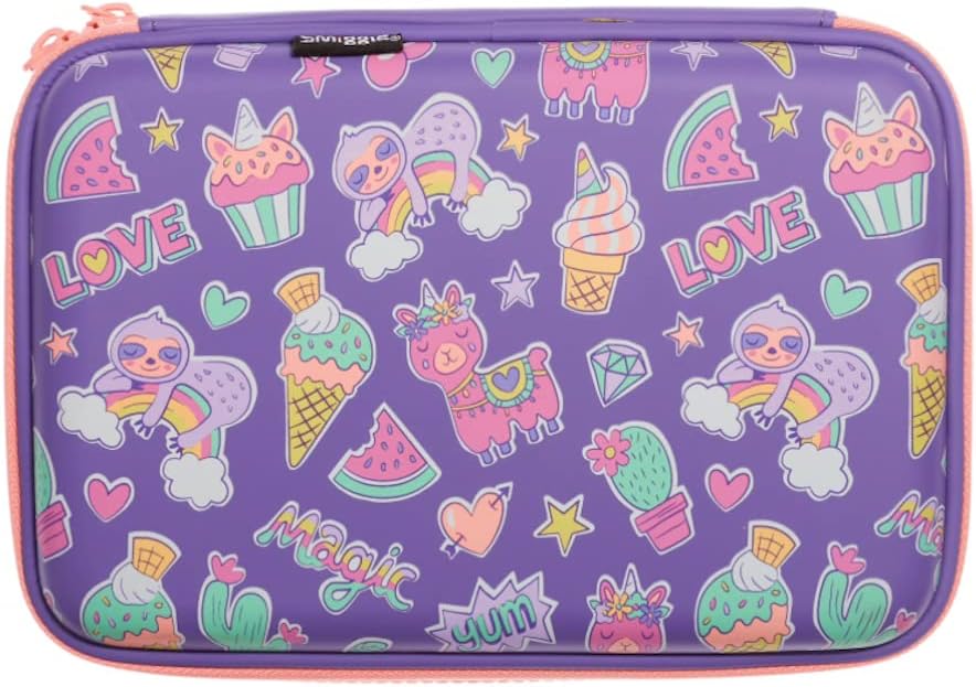 Smiggle Hardcase Pencil Case for Kids - LLAMA