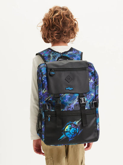 Smiggle Big Size Foldover Backpack for Kids - SOCCER