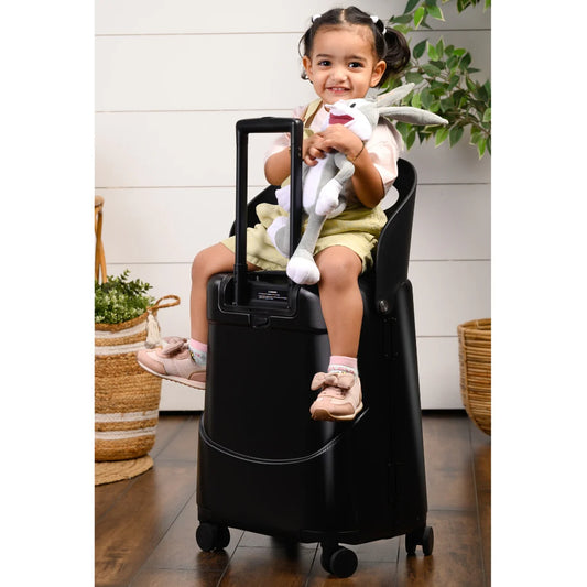 MIAMILY MIDNIGHT BLACK RIDE-ON TROLLEY CARRY-ON LUGGAGE 18 INCHES