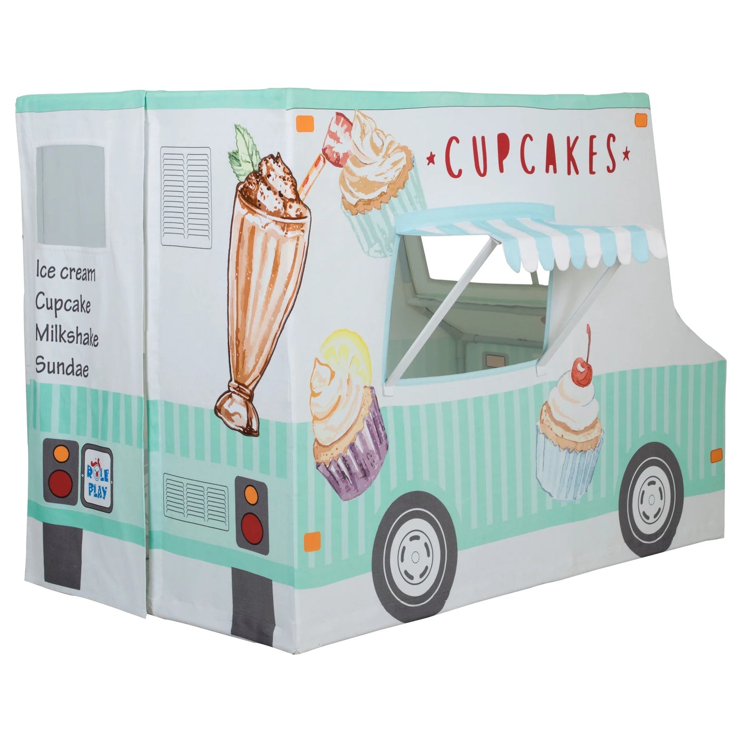 ROLE PLAY DELUXE ICE CREAM & CUPCAKE TRUCK PLAYHOUSE TENT
