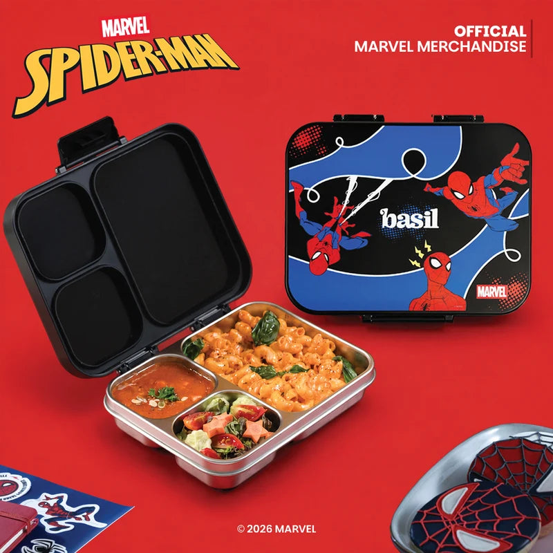 Basil Bento ACE 3C Sling Strike 3-Compartment Stainless Steel Lunch Box