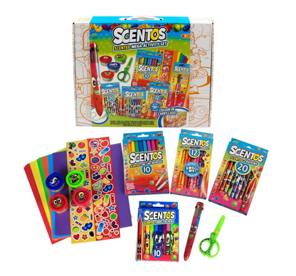 Scentos Scented Mega Stationery Set for Kids, 3Y+(PACK 0F 6)