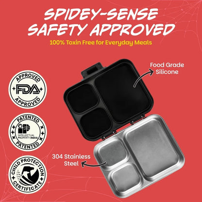 Basil Bento ACE 3C Sling Strike 3-Compartment Stainless Steel Lunch Box