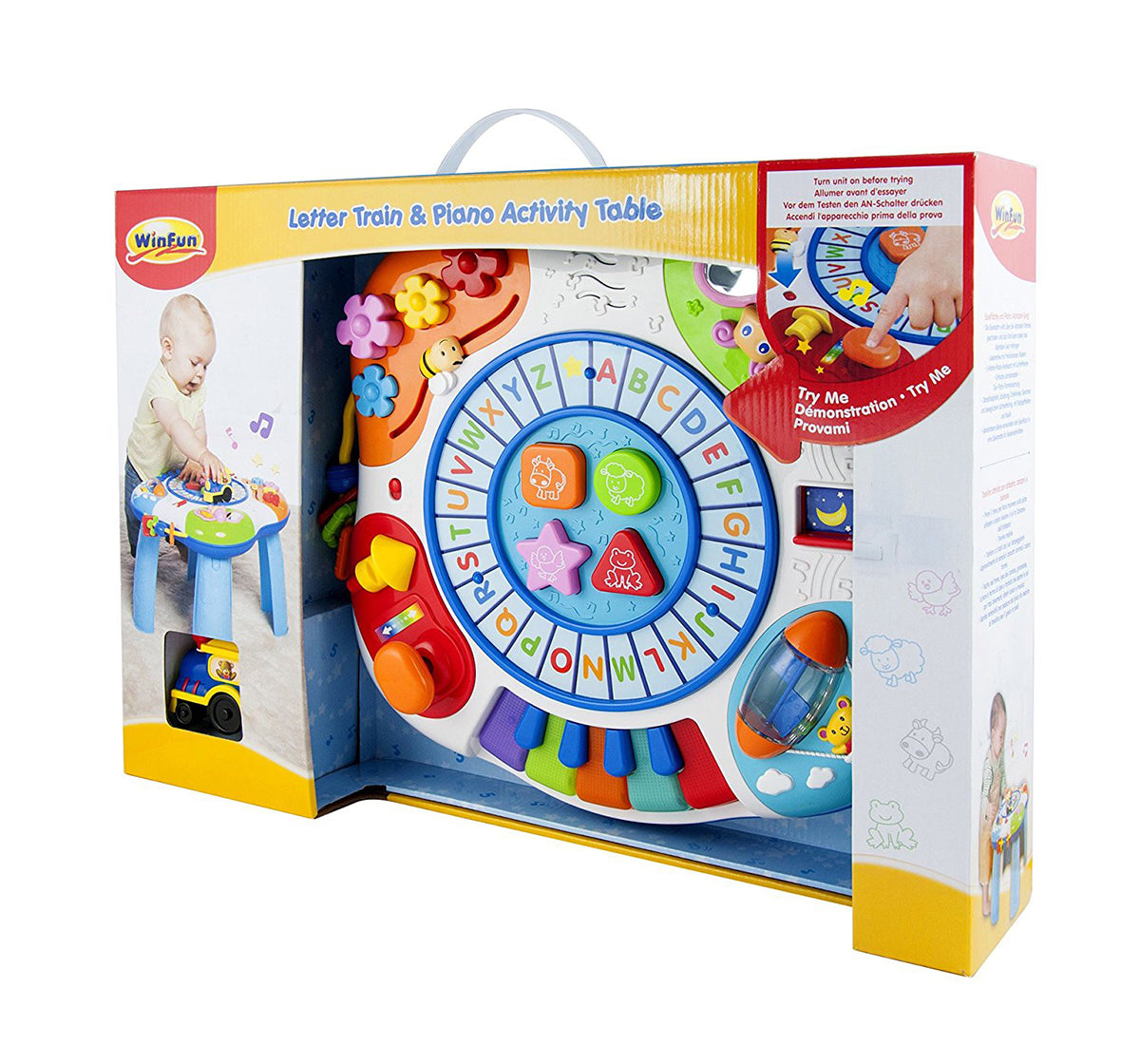 Winfun Letter Train And Piano Activity Table Baby Gear for Kids age 24M+