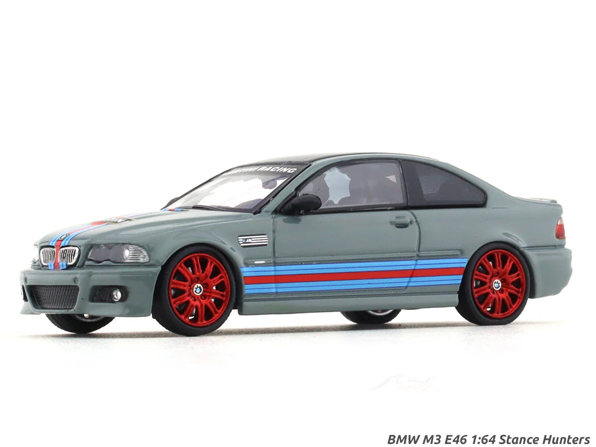 1:64 STREET WEAPON BMW M3 E46 Martini grey Stance Hunters diecast scale model collectible