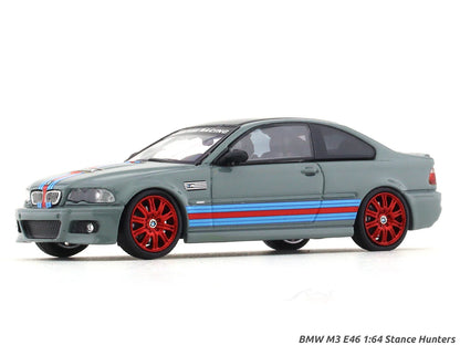 1:64 STREET WEAPON BMW M3 E46 Martini grey Stance Hunters diecast scale model collectible