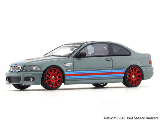 1:64 STREET WEAPON BMW M3 E46 Martini grey Stance Hunters diecast scale model collectible