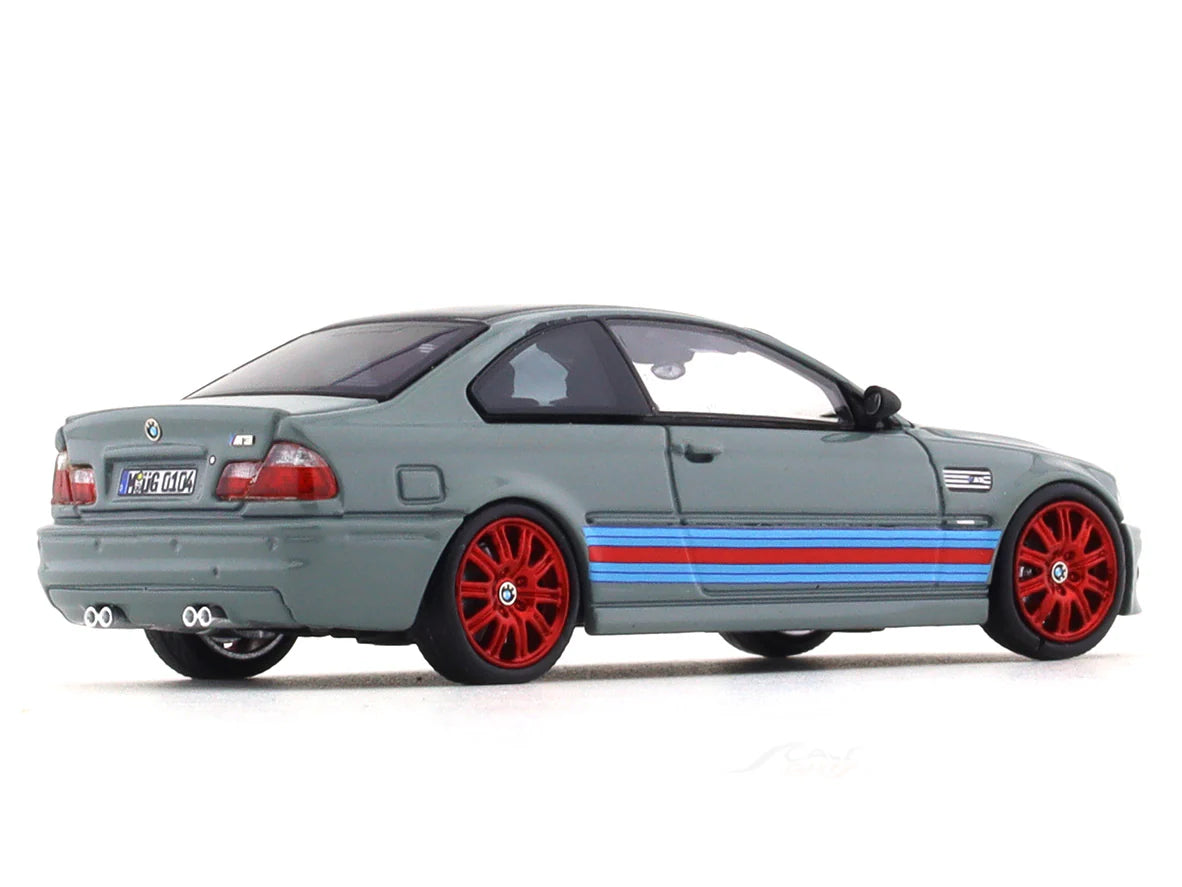 1:64 STREET WEAPON BMW M3 E46 Martini grey Stance Hunters diecast scale model collectible