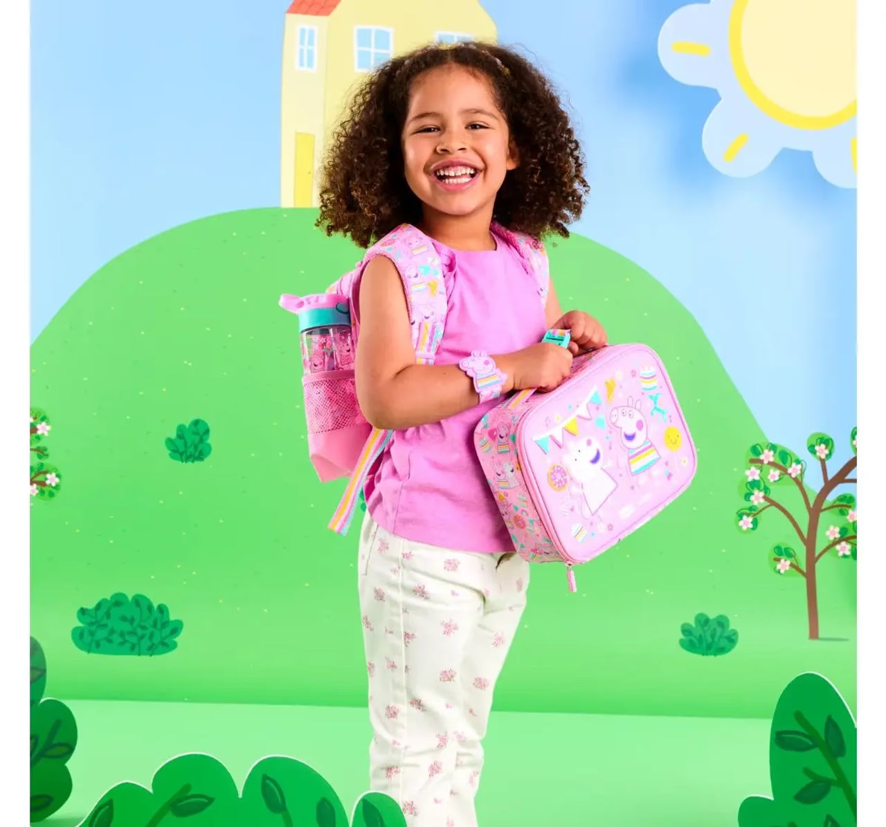 Smiggle Teeny Tiny Square Lunch Box for Kids - PEPPA PIG