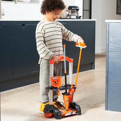 Casdon Henry Cleaning Trolley Toy Set with Mop, Broom and Cleaning Accessories