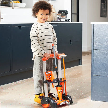 Casdon Henry Cleaning Trolley Toy Set with Mop, Broom and Cleaning Accessories