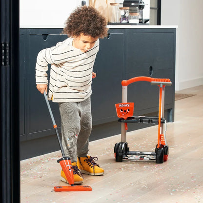 Casdon Henry Cleaning Trolley Toy Set with Mop, Broom and Cleaning Accessories