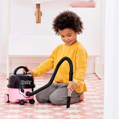Casdon Hetty Pink Vacuum Cleaner Toy with Working Suction for Kids 3+