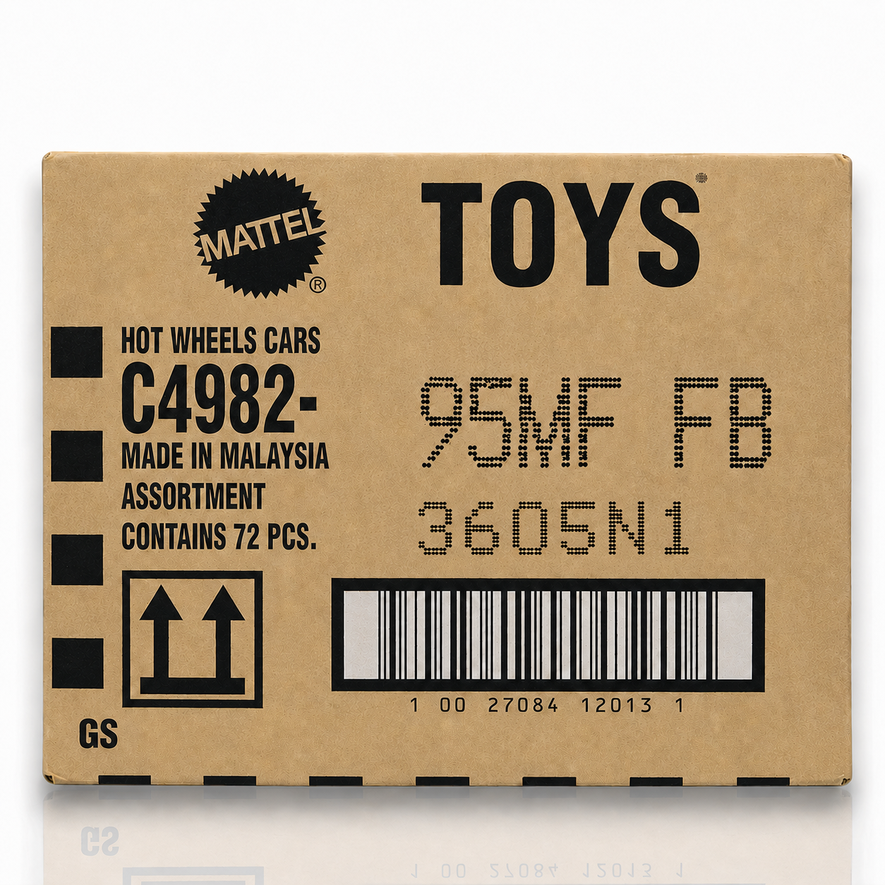 Hot Wheels Mainline Factory Sealed Case 72 Pcs – 95MF FB Assortment Die-Cast Cars Master Carton