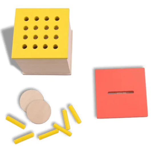 Curious Cub Coin & Peg Box - Multi Color