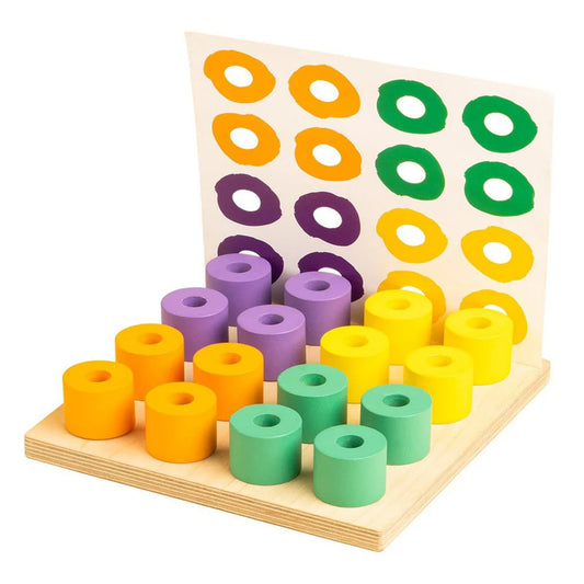 Curious Cub Stacking & Colour Matching Peg Board - Multi Color
