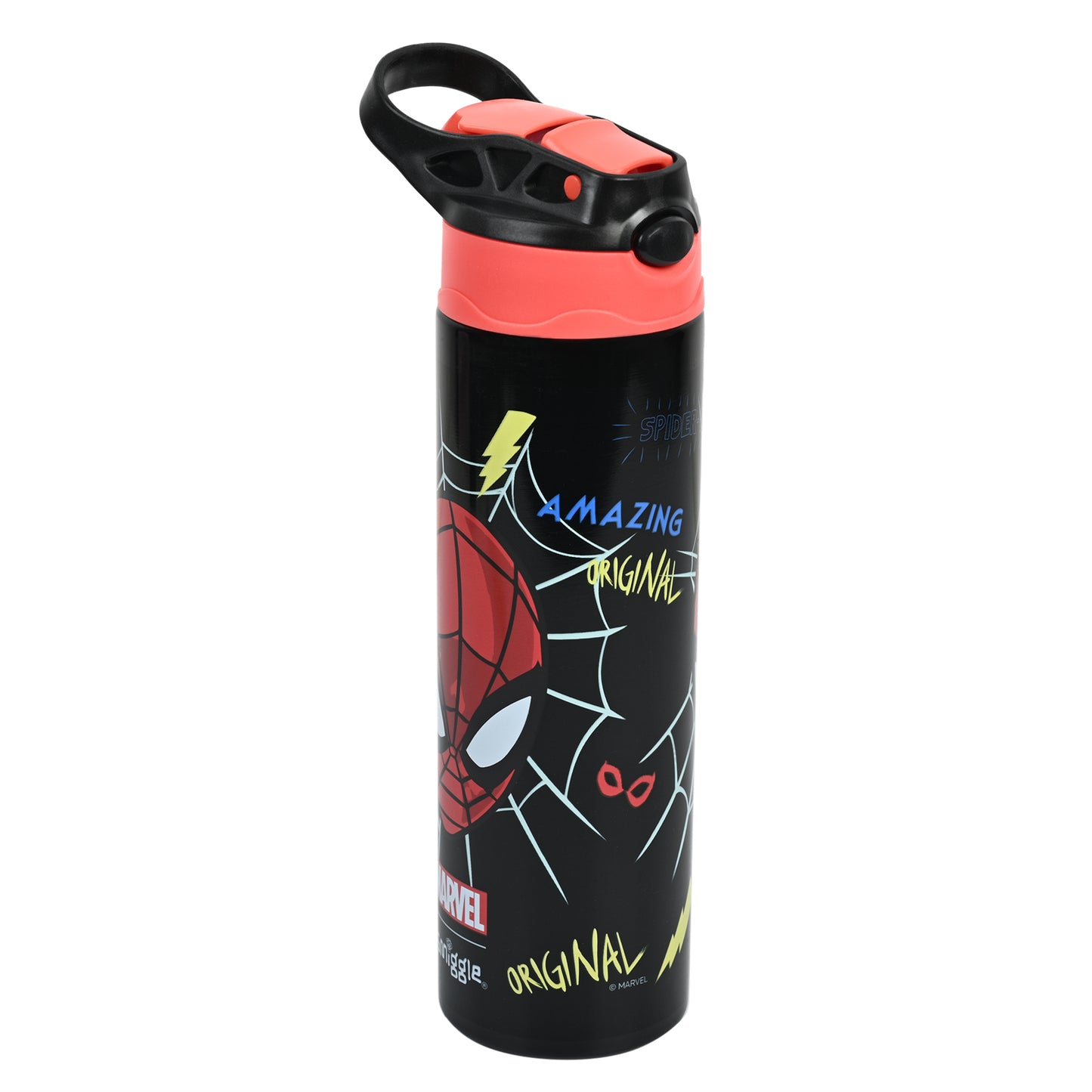 Smiggle 520 ml Stainless Steel Water Bottle for KidS - SPIDER MAN