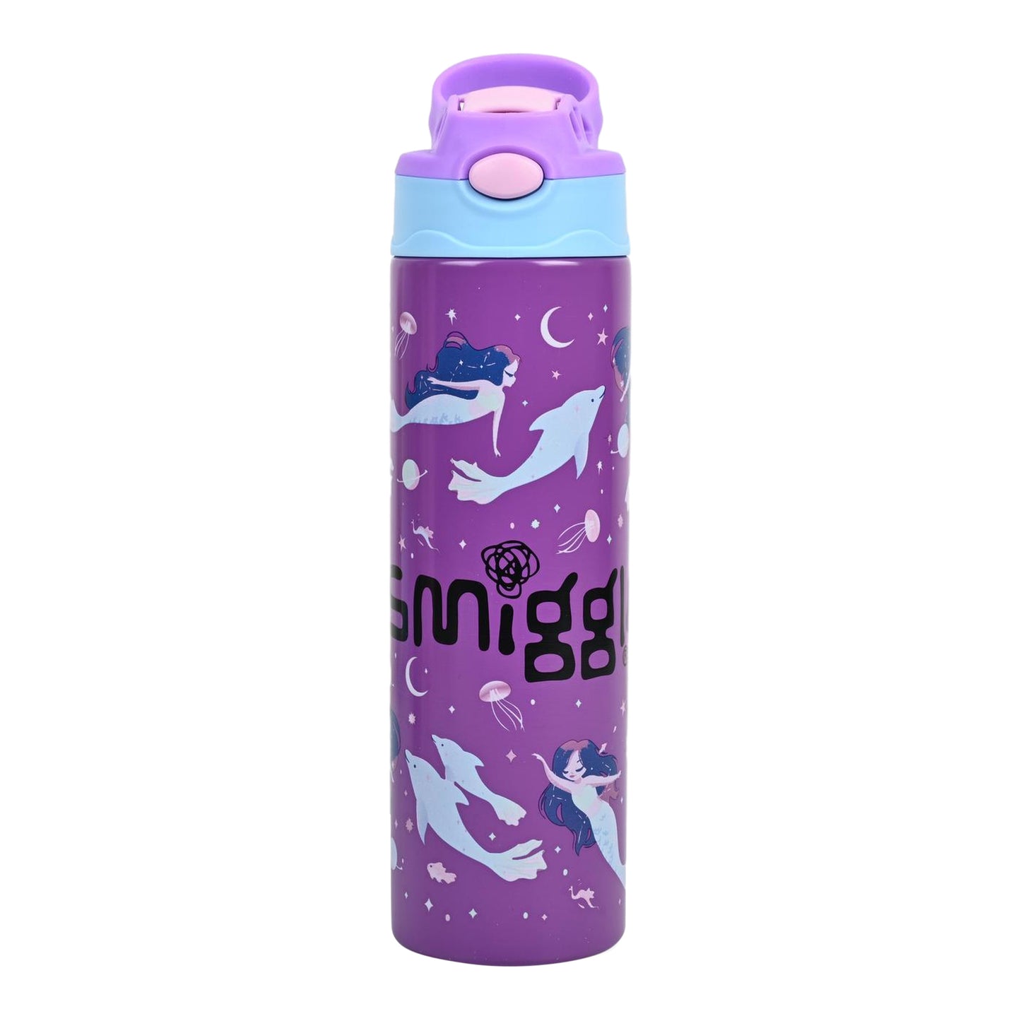 Smiggle 520 ml Stainless Steel Water Bottle for Kids - MERMAID