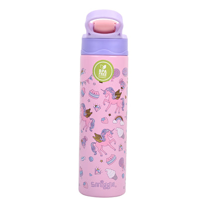 Smiggle 520 ml Stainless Steel Water Bottle for Kids - UNICORN