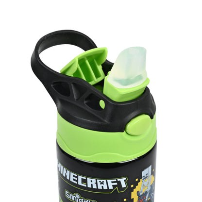 Smiggle 520 ml Stainless Steel Water Bottle for Kids - MINECRAFT