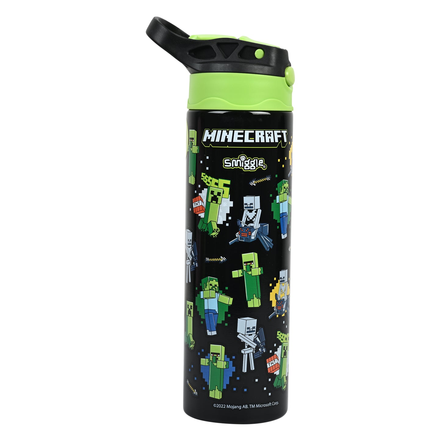 Smiggle 520 ml Stainless Steel Water Bottle for Kids - MINECRAFT