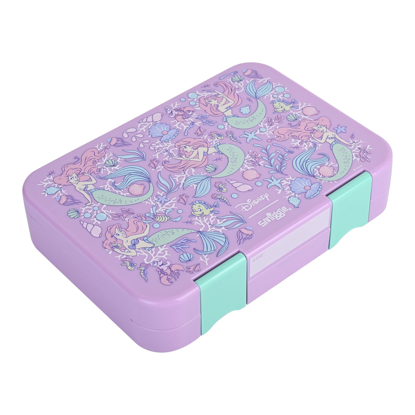 Smiggle Medium Bento Lunch Box for Kids | Leakproof Multi-Compartment Food Storage Box for School - PRINCESS