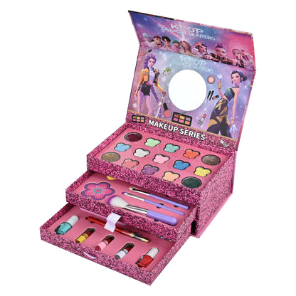 K-POP Demon Hunters Kids Makeup Set with Mirror & Storage Drawers