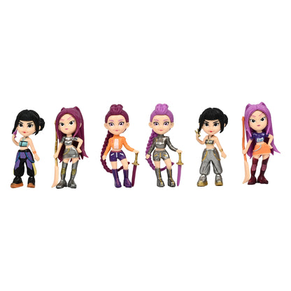K-Pop Demon Hunters Anime-Style 6-Figure Set – Fantasy Warrior Characters Collectible Pack