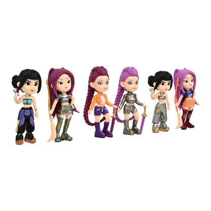 K-Pop Demon Hunters Anime-Style 6-Figure Set – Fantasy Warrior Characters Collectible Pack