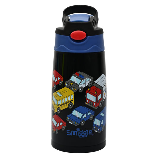 Smiggle Junior Stainless Steel Flip Drink Bottle 400ml – CARS