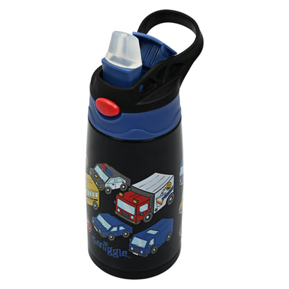 Smiggle Junior Stainless Steel Flip Drink Bottle 400ml – CARS